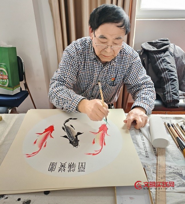 墨香暖人心   福气满社区——华盛书画院走进幸福社区迎春送福