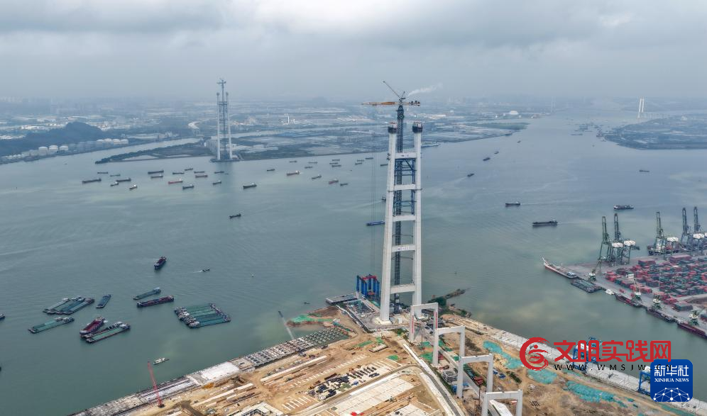 342米高!粤港澳大湾区超级工程狮子洋大桥主塔封顶 342米高!粤港澳大湾区超级工程狮子洋大桥主塔封顶